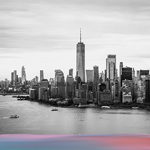 Manhattan skyline from the Hudson river